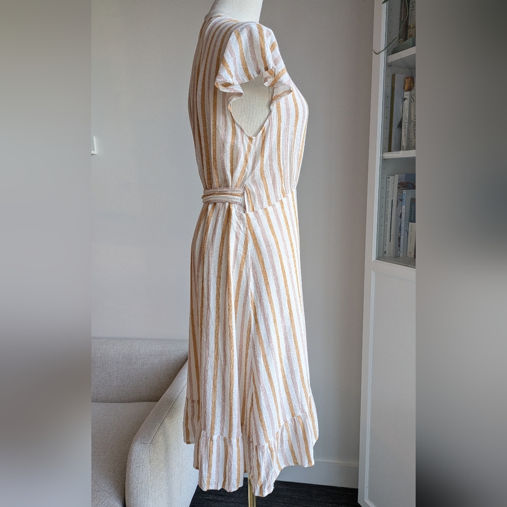 RAILS Brigitte-Pip Amber Striped Wrap Dress - Picture 3 of 10